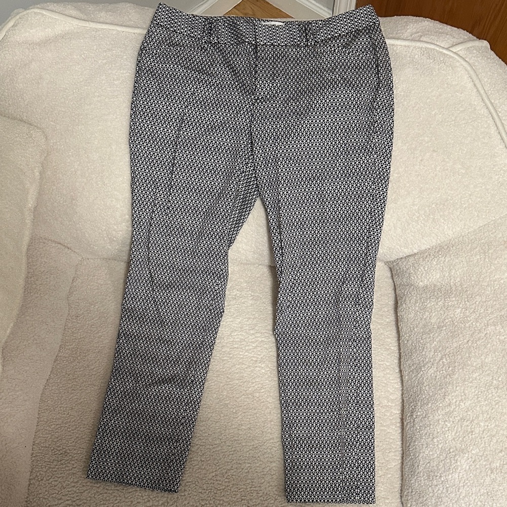 Calvin Klein Black and White Patterned Pants